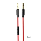 Kable - HOCO Audio Kabel - UPA12 AUX jack 3.5mm z mikrofonem 1m czerwony - miniaturka - grafika 1