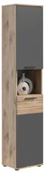 Szafki łazienkowe - Mason wysoka szafka łazienkowa 2 drzwi, 1 półka szary,dąbReplika . - miniaturka - grafika 1
