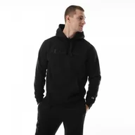 Bluzy sportowe męskie - Męska bluza dresowa nierozpinana z kapturem Champion Rochester Hooded Sweatshirt - czarna - CHAMPION - miniaturka - grafika 1