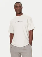Koszulki męskie - Tommy Hilfiger T-Shirt UM0UM03685 Écru Relaxed Fit - miniaturka - grafika 1