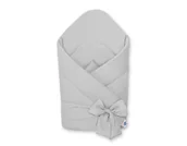 Rożki i beciki - Rożek Usztywniany Z Wiązaniem - Szary - miniaturka - grafika 1