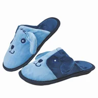 Kapcie damskie - Kapcie dziecięce laczki piesek granatowe wygodne wsuwane Captain Mike 28 - miniaturka - grafika 1