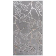 Dywany - Dywan Plush 80 x 150 cm liście szary - miniaturka - grafika 1