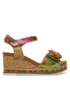 Espadryle damskie - Laura Vita Espadryle Hacdeo 09 Żółty - miniaturka - grafika 1