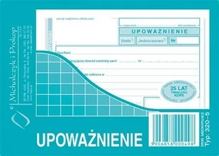 Michalczyk&Prokop UPOWAŻNIENIE 320-5 - Druki akcydensowe - miniaturka - grafika 1