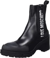 Botki damskie - Love Moschino Damskie sztyblety St.tod.quad70 Vitello czarne, 39 EU - miniaturka - grafika 1