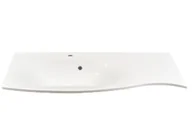 Umywalki - Umywalka wpuszczana w blat, asymetryczna, biała, 110 x 48,5 cm - miniaturka - grafika 1