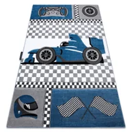 Dywany dla dzieci - Dywan PETIT RACE WYŚCIGÓWKA FORMUŁA 1 AUTO niebieski 240x330 cm - miniaturka - grafika 1