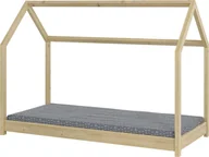 Łóżka dla dzieci i młodzieży - Elior Łóżeczko domek Olaf 80x160 - sosna - miniaturka - grafika 1