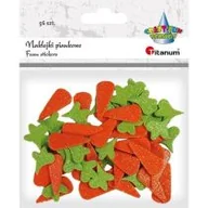 Zabawki kreatywne - Naklejki piankowe brokatowe marchewki 56szt - miniaturka - grafika 1