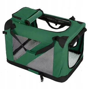 Transporter Zielony Składany Duża Torba Podróżna dla Psa 95x65x65cm XL - Torby podróżne - miniaturka - grafika 1