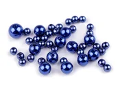 Półfabrykaty do biżuterii - PEREŁKI PLASTIK GLANCE BŁĘKIT PRUSKI mix 5-10MM 30SZT - miniaturka - grafika 1