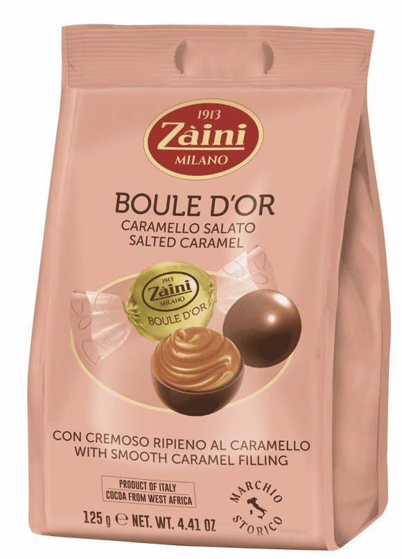 ZAINI CZEKOLADOWE PRALINY BOULE D’OR CARAMELLO SALATO 125G NA PREZENT