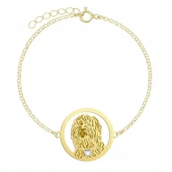 Bransoletki - Bransoletka Złota z psem rasy Barbet - Francuski Pies Dowodny 925 GRAWER - miniaturka - grafika 1