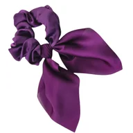Ozdoby do włosów - Gumka do Włosów Fioletowa z Ozdobną Kokardą Satynowa Długa Lekka i Wygodna - miniaturka - grafika 1