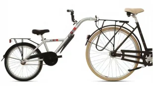 Bike2go, Rower przyczepka, Aanhangfiets Junior 20", srebrny - Przyczepki rowerowe - miniaturka - grafika 1