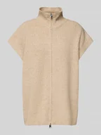 Swetry damskie - Kurtka z dzianiny o kroju relaxed fit z krótkim rękawem model ‘Ducie’ - miniaturka - grafika 1