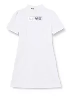 Sukienki - Love Moschino Damska sukienka z krótkim rękawem, Optical White, rozmiar 42, optical white, 42 - miniaturka - grafika 1