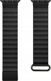 Crong Crong Eclipse - Skórzany pasek magnetyczny Apple Watch 42/44/45/49 mm czarny - Akcesoria do smartwatchy - miniaturka - grafika 1