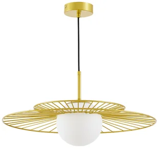 NOWOCZESNA LAMPA WISZĄCA ZŁOTA SOLARIS - Lampy sufitowe - miniaturka - grafika 1