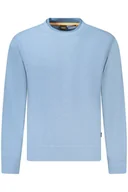 Bluzy męskie - BLUZA BOSS BEZ ZAMKA MĘSKA NIEBIESKA - miniaturka - grafika 1