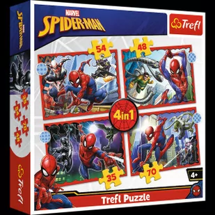Trefl Puzzle 4w1 Bohaterski Spider Man 5_791281 - Puzzle - miniaturka - grafika 2