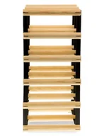Stojaki na wino - Regał Na Wino Stojak Na 10 Butelek Szklanych/ Pet — Rw-8/ 2X5 — Surowy Naturalny Metal + Drewno Rw-8-2X5-10 / Wamar-Sosenka - miniaturka - grafika 1