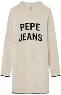 Sukienki - Pepe Jeans Dziewczęca sukienka Veronique, beżowy (Ivory), 8 Lata - miniaturka - grafika 1