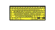 Klawiatury - Logickeyboard LKB-LPBY-BTPC-DE klawiatura Uniwersalne Bluetooth QWERTZ Niemiecki Czarny, Żółty LKB-LPBY-BTPC-DE - miniaturka - grafika 1
