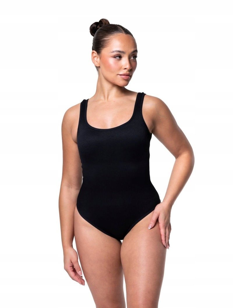 Body damskie Heyshape modelujące z prążkowanego materiału L
