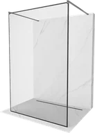 Ścianki i drzwi prysznicowe - Mexen Kioto ścianka prysznicowa wolnostojąca 140 x 200 cm, czarny wzór 8 mm, gun metal - 800-140-002-95-70 - miniaturka - grafika 1