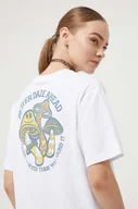 Koszulki sportowe damskie - Vans t-shirt bawełniany kolor biały - miniaturka - grafika 1
