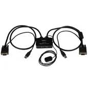 Przełączniki KVM - StarTech SV211USB przełącznik KVM Czarny - miniaturka - grafika 1
