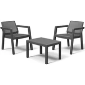 Meble ogrodowe - Zestaw mebli ogrodowych KETER Emily Balcony Set 247062 Grafitowy - miniaturka - grafika 1