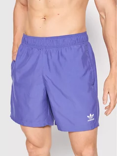 Kąpielówki męskie - Adidas Szorty kąpielowe adicolor Trefoil HE9421 Fioletowy Regular Fit - grafika 1