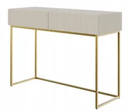 Toaletki - Toaletka Veldio 110 cm Szary beż ze złotymi nogami Selsey Design - miniaturka - grafika 1