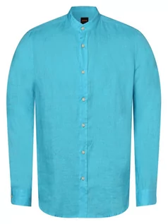 Koszule męskie - BOSS Orange - Męska koszula lniana  Race_1, niebieski - grafika 1