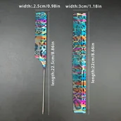 Nożyczki fryzjerskie - TEMU Zestaw dwóch elementów do włosów, profesjonalne nożyczki do stylizacji, grzebień do salonu fryzjerskiego, odporny na wysokie temperatury, - miniaturka - grafika 1