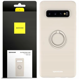 Spacecase Etui Silicone Ring Galaxy S10+ bone - Etui i futerały do telefonów - miniaturka - grafika 1