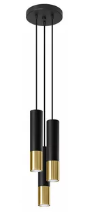 Lampa wisząca LOOPEZ 3P SL.0955 czarny/złoty 3xGU10 - Lampy sufitowe - miniaturka - grafika 1