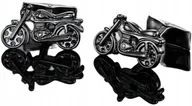 Spinki do mankietów i krawatów - Spinki do mankietów wzór MOTOCYKL - miniaturka - grafika 1