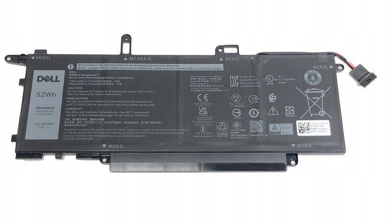 52Wh Lithium-Polymer notebook battery, 4-cell design