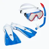 Maski do nurkowania - Zestaw do snorkelingu dziecięcy Aqualung Hero Set white/blue - miniaturka - grafika 1