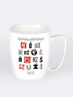 Kubki - POLSKIE LITERKI / POLISH LETTERS / kubek biały z uchem - miniaturka - grafika 1