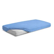 Prześcieradła dla dzieci - Prześcieradło dziecięce Frotte 60x120 Premium jasnoniebieskie z gumką do łóżeczka BabyMatex - miniaturka - grafika 1