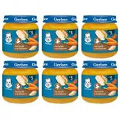 Dania dla dzieci - Gerber Obiadek jarzynki z królikiem dla niemowląt po 5 miesiącu zgrzewka 6 x 125 g - miniaturka - grafika 1