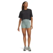 Legginsy - Damskie legginsy krótkie treningowe Under Armour Meridian Middy - zielone - miniaturka - grafika 1