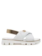 Buty dla dziewczynek - TWINSET Sandały 251GCJ044 M Biały - miniaturka - grafika 1