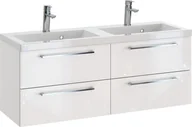 Szafki łazienkowe - Szafka z Umywalką ROSEN 120 cm DUO - Uchwyt Chromowany - miniaturka - grafika 1