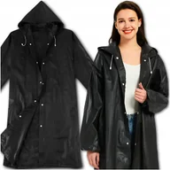 Płaszcze damskie - PŁASZCZ PRZECIWDESZCZOWY PELERYNA Z KAPTUREM NA DESZCZ PONCZO WODOODPORNE - miniaturka - grafika 1